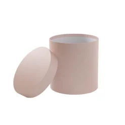 Gift Flower Box Round Blush Pink Set 5 (21x21cmH)