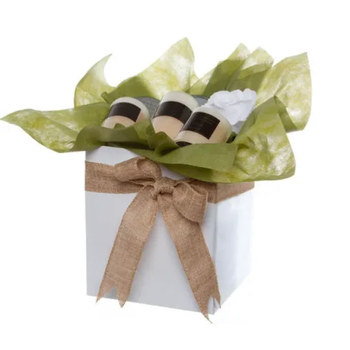Gift Flower Box Tall Flat Pack White (22x22x25cmH)