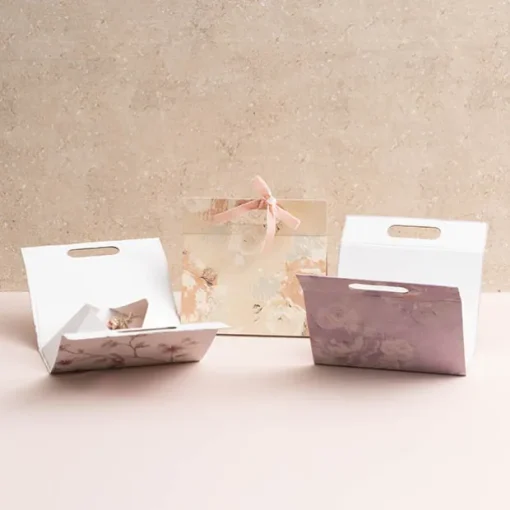 Gift Hamper Magnetic Handbag Big Florals Lilac (24*11*23cm)