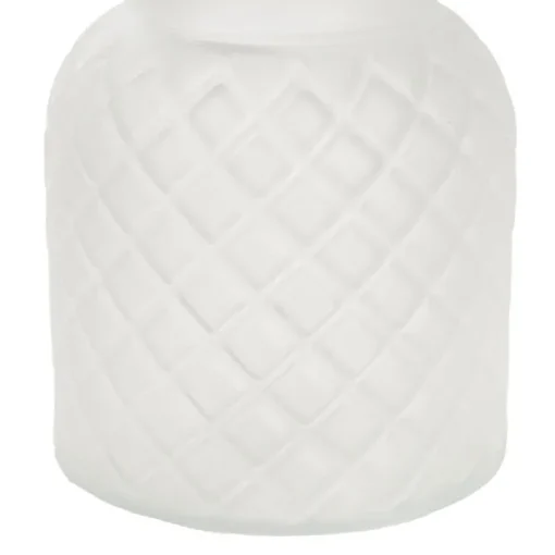Glass Ann Bottle Vase Frosted White (14x16cmH)
