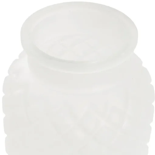 Glass Ann Bottle Vase Frosted White (14x16cmH)