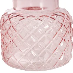 Glass Ann Bottle Vase Small Tint Pink (12.3x12cmH)