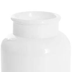 Glass Botany Bottle Mini Glossy White (12x12cmH)