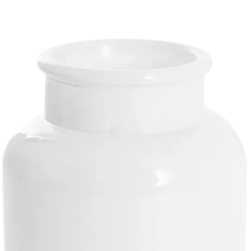 Glass Botany Bottle Mini Glossy White (12x12cmH)