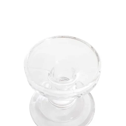 Glass Candle Holder Clear (8.5x8.8cmH)