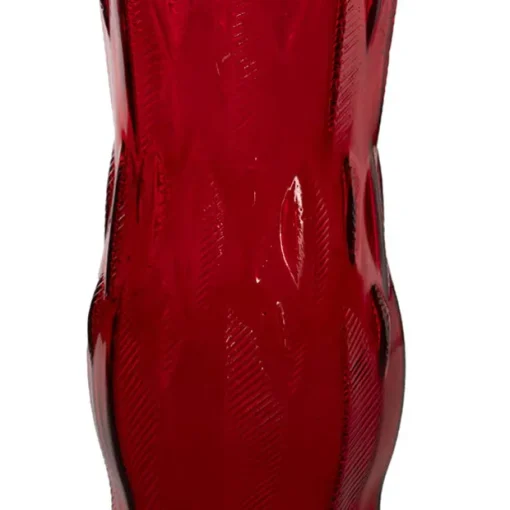 Glass Country Flared Vase Solid Red (10Dx22cmH)
