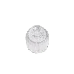 Glass Craft Ripple 2 in 1 Candle Holder Crystal (7x8cmH)