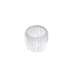 Glass Craft Ripple 2 in 1 Candle Holder Crystal (7x8cmH)