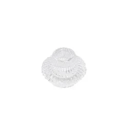 Glass Craft Ripple 2 in 1 Candle Holder Clear (8x5.6cmH)