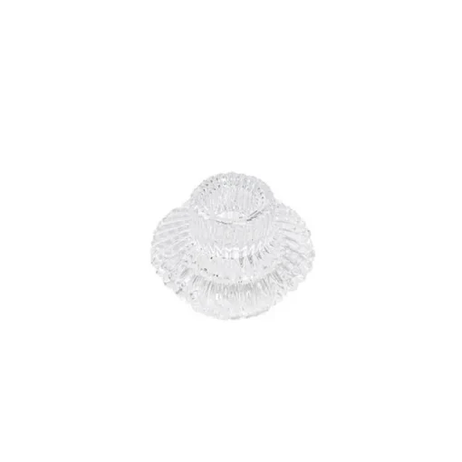 Glass Craft Ripple 2 in 1 Candle Holder Clear (8x5.6cmH)