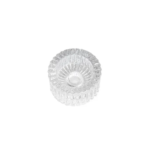 Glass Craft Ripple 2 in 1 Candle Holder Clear (8x4.5cmH)