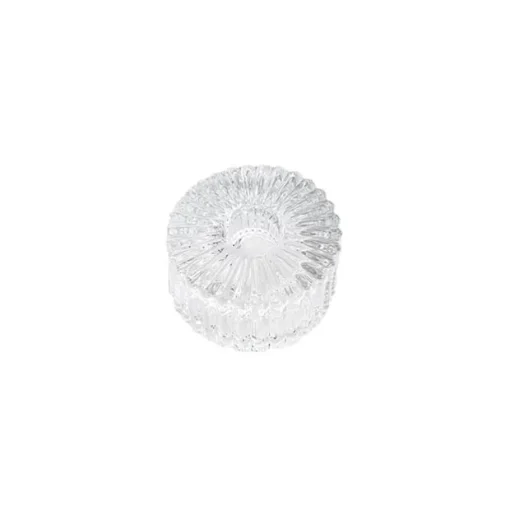 Glass Craft Ripple 2 in 1 Candle Holder Clear (8x4.5cmH)