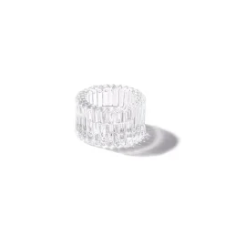 Glass Craft Ripple 2 in 1 Candle Holder Clear (8x4.5cmH)