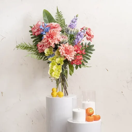 Glass Cylinder Floral Event Vase Clear (12Dx20cmH)