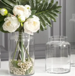 Glass Dimi Squat Dome Vase Clear (13TDx18BDx25cmH)