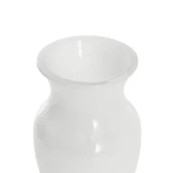 Glass Ginger Flared Vase Solid White (12Dx20cmH)