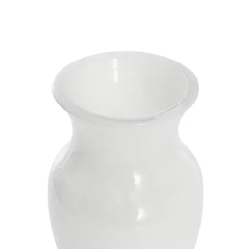 Glass Ginger Flared Vase Solid White (12Dx20cmH)