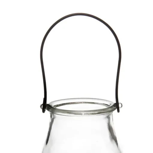 Glass Hanging Candle Holder Mini Hurricane Clear (8x9.5cmH)