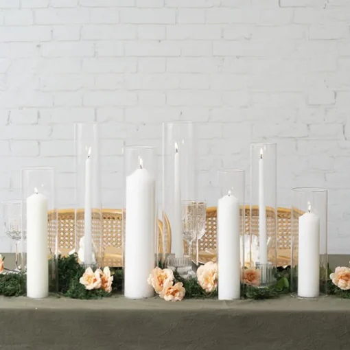 Glass Hurricane Event Candle Sleeve Clear (8.5cmDx25cmH)