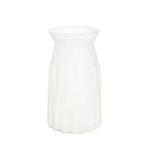 Glass Lynne Bottle Vase Frosted White (11x11.5x20cmH)