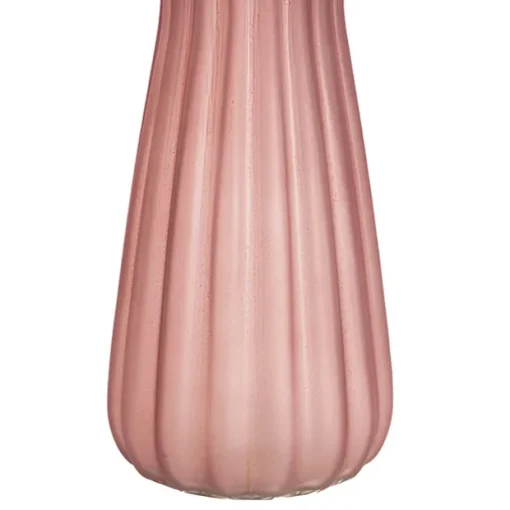 Glass Lynne Posy Vase Matte Pink (10x11x22cmH)