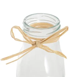 Glass Milk Bottle Clear (6cmDx15.5cmH)