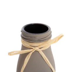 Glass Milk Bottle Village Collection Grey (6cmDx15.5cmH)