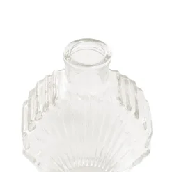 Glass Shell Shape Bottle Vase Clear (8x3.5x10.8cmH)