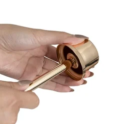 Glass Sleeve Single Taper Candle Holder Stand Gold (40cmH)