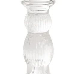 Glass Swindon Dinner Taper Candle Holder Clear (8Dx15.5cmH)