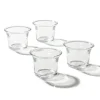 Glass Tealight Candle Holder Flare Clear (6.5x4.7cmH)