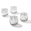 Glass Tealight Candle Holder Mini Sphere Silver (5.5x6cmH)