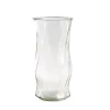 Glass Twist Cylinder Vase Clear (12x24cmH)