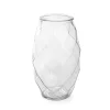 Glass Twist Lotus Vase Clear (12.5DX21.5cmH)