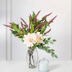 Glass Twist Lotus Vase Clear (12.5DX21.5cmH)
