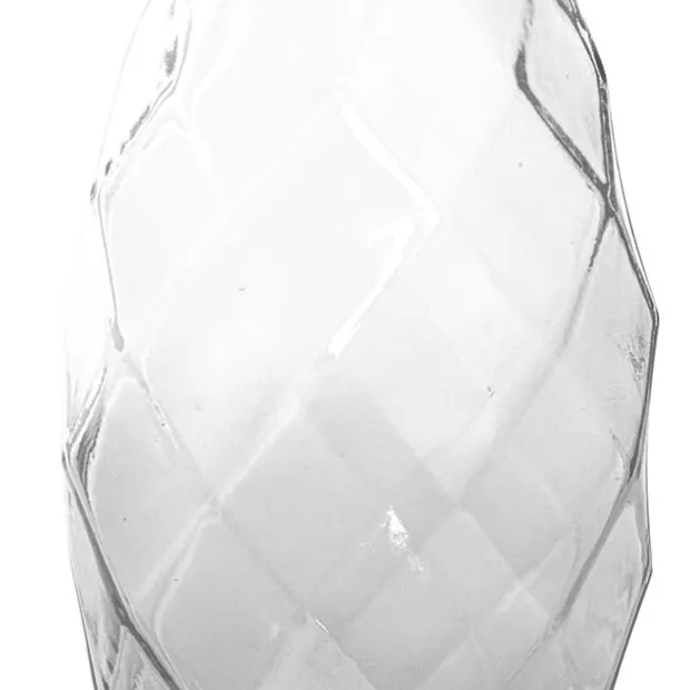 Glass Twist Lotus Vase Clear (12.5DX21.5cmH)