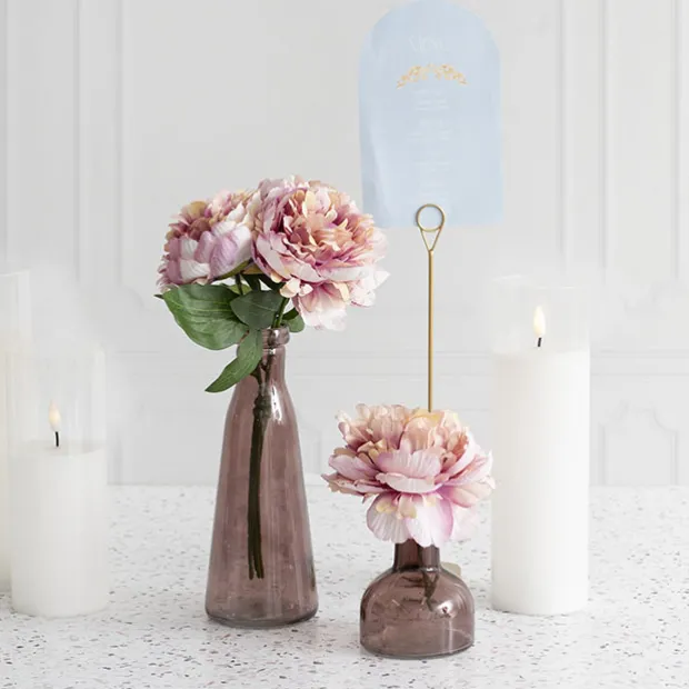 Glass Vintage Bottle Bud Vase Dark Brown (3.3TDx8.4BDx12cmH)