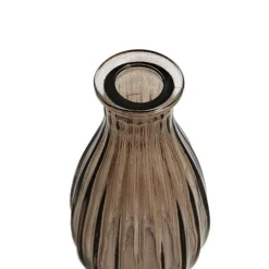 Glass Vintage Bottle Cafe Bud Vase Dk Brown (7x14.5cmH)