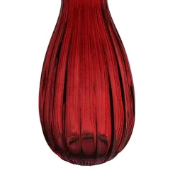 Glass Vintage Bottle Cafe Bud Vase Red (7x14.5cmH) 220ml