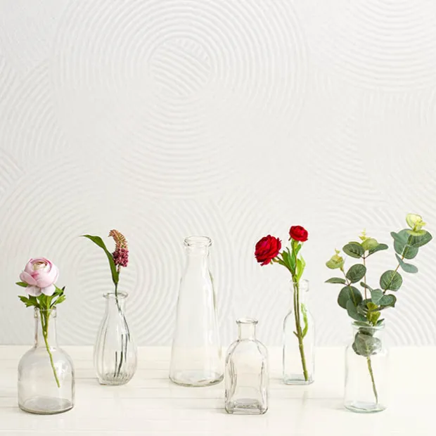 Glass Vintage Evelyn Bottle Bud Vase Clear 500ml 8.5x22.5cmH