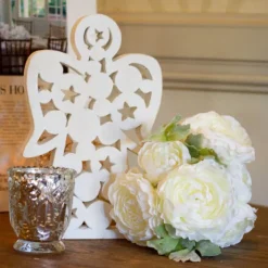 Glass Votive Candle Holder Heirloom Silver (7.2x7.6cmH)