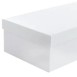 Glossy Rose Box Dozen White (75x21x11cmH) Set 3