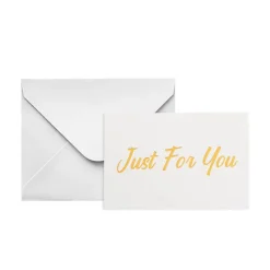 Gold Foil Card & Envelope Just For You Pack 25 (10x6.5Hcm)