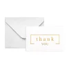 Gold Foil Card & Envelope Thank You Border Pk25 (10x6.5Hcm)