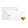 Gold Foil Card & Envelope Mini Heart Pack 25 (10x6.5Hcm)