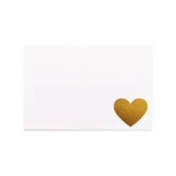 Gold Foil Card & Envelope Mini Heart Pack 25 (10x6.5Hcm)