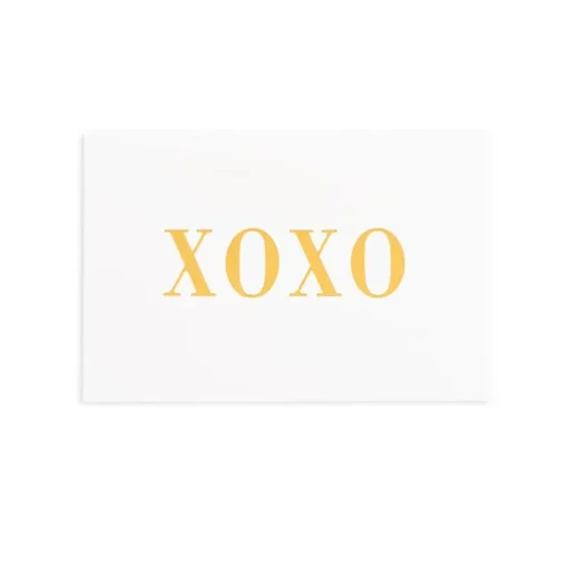 Gold Foil Card & Envelope XOXO Pack 25 (10x6.5Hcm)