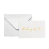 Gold Foil Card & Envelope Thinking of You Pack25 (10x6.5Hcm)