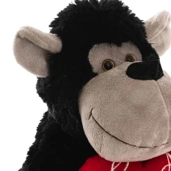 Gorilla George w I'm Ape Over You Heart Plush Black (34cmST)