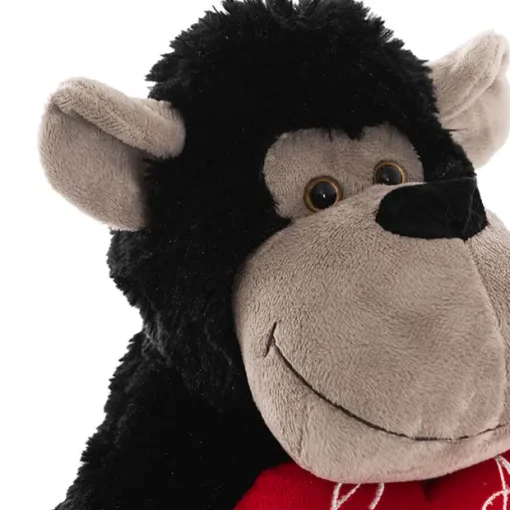 Gorilla George w I'm Ape Over You Heart Plush Black (34cmST)